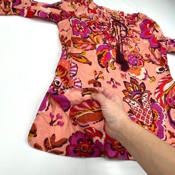 Tory Burch Gwenna Tassel Tie Floral Blouse - Picture 7 of 10